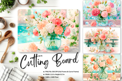 Flower Cutting Board Kitchen Chopping Board Sublimation_109 Product Image 1