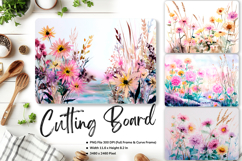Flower Cutting Board Kitchen Chopping Board Sublimation_110 Product Image 1