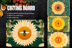 Flower Cutting Board Kitchen Chopping Board Sublimation_111 Product Image 1