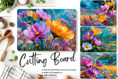 Flower Cutting Board Kitchen Chopping Board Sublimation_112 Product Image 1