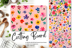 Flower Cutting Board Kitchen Chopping Board Sublimation_114 Product Image 1