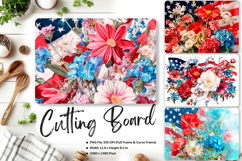 Patriotic Cutting Board USA Flag 4 of July Chopping Board116 Product Image 1