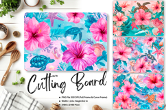 Turtle Cutting Board Summer Chopping Board Sublimation_117 Product Image 1