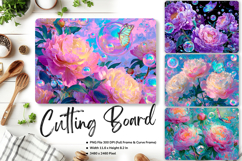 Flower Cutting Board Kitchen Chopping Board Sublimation_118 Product Image 1