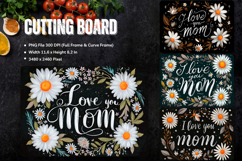 Flower Cutting Board Kitchen Chopping Board Sublimation_12 Product Image 1