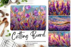 Flower Cutting Board Kitchen Chopping Board Sublimation_120 Product Image 1