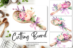 Flower Cutting Board Kitchen Chopping Board Sublimation_121 Product Image 1