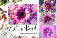 Flower Cutting Board Kitchen Chopping Board Sublimation_123 Product Image 1