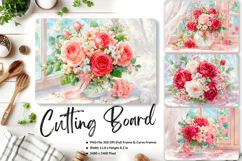 Flower Cutting Board Kitchen Chopping Board Sublimation_125 Product Image 1