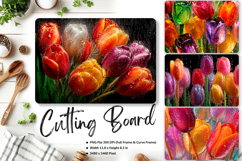 Flower Cutting Board Kitchen Chopping Board Sublimation_126 Product Image 1