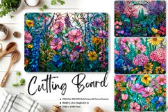 Flower Cutting Board Kitchen Chopping Board Sublimation_127 Product Image 1