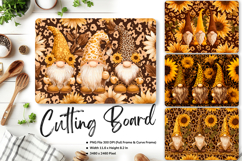 Gnome Sunflower Cutting Board Kitchen Chopping Board_13 Product Image 1