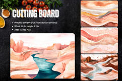 Sea Cutting Board Blue Ocean Chopping Board Sublimation_131 Product Image 1