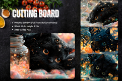 Cat Cutting Board Cat Flower Pet Animal Chopping Board_130 Product Image 1