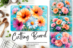 Flower Cutting Board Kitchen Chopping Board Sublimation_130 Product Image 1