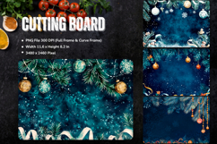 Christmas Cutting Board Winter Snow Ornament Chopping Board2 Product Image 1