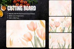 Flower Cutting Board Kitchen Chopping Board Sublimation_137 Product Image 1