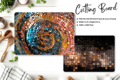 Abstract Watercolor Cutting Board Colorful Chopping Board138 Product Image 1