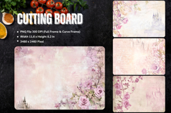 Flower Cutting Board Kitchen Chopping Board Sublimation_139 Product Image 1