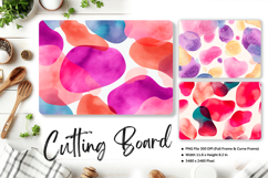 Abstract Watercolor Cutting Board Colorful Chopping Board140 Product Image 1