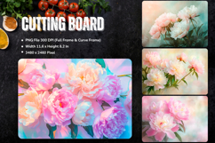 Flower Cutting Board Kitchen Chopping Board Sublimation_150 Product Image 1