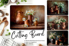 Flower Cutting Board Kitchen Chopping Board Sublimation_15 Product Image 1