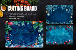 Christmas Cutting Board Winter Snow Ornament Chopping Board7 Product Image 1