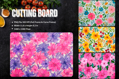 Flower Cutting Board Kitchen Chopping Board Sublimation_157 Product Image 1