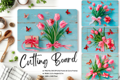 Flower Cutting Board Kitchen Chopping Board Sublimation_159 Product Image 1