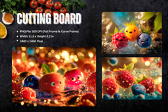 Fruit Cutting Board Mix fruit Chopping Board Printables_160 Product Image 1