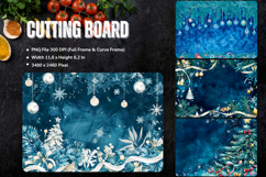 Christmas Cutting Board Winter Snow Ornament Chopping Board8 Product Image 1