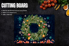 Christmas Cutting Board Winter Snow Ornament Chopping Board9 Product Image 1