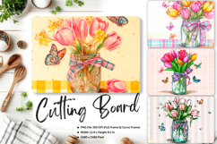 Flower Cutting Board Kitchen Chopping Board Sublimation_164 Product Image 1