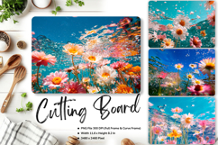 Flower Cutting Board Kitchen Chopping Board Sublimation_17 Product Image 1