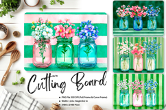 Flower Cutting Board Kitchen Chopping Board Sublimation_178 Product Image 1