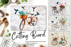 Flower Cutting Board Kitchen Chopping Board Sublimation_18 Product Image 1