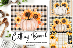 Sunflower Cutting Board Kitchen Chopping Board Sublimation Product Image 1
