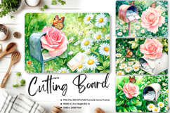 Flower Cutting Board Kitchen Chopping Board Sublimation_188 Product Image 1