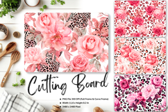Flower Cutting Board Kitchen Chopping Board Sublimation_19 Product Image 1
