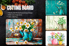 Flower Cutting Board Kitchen Chopping Board Sublimation_21 Product Image 1