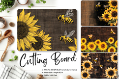 Sunflower Cutting Board Kitchen Chopping Board Sublimation Product Image 1