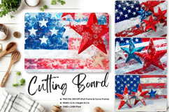 Patriotic Cutting Board USA Flag 4 of July Chopping Board208 Product Image 1