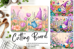 Gnome Flower Cutting Board Kitchen Chopping Board_22 Product Image 1