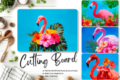 Flamingo Cutting Board Kitchen Chopping Board Sublimation_23 Product Image 1