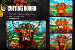 Highland Cow Cutting Board Kitchen Chopping Board Design_26 Product Image 1