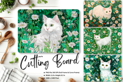 Cat Cutting Board Cat Flower Pet Animal Chopping Board_251 Product Image 1