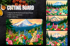 Flower Cutting Board Kitchen Chopping Board Sublimation_27 Product Image 1