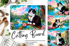 Cat Cutting Board Cat Flower Pet Animal Chopping Board_262 Product Image 1