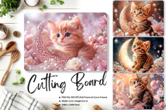 Cat Cutting Board Cat Flower Pet Animal Chopping Board_263 Product Image 1