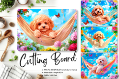 Dog Poodle Cutting Board Kitchen Animal Chopping Template Product Image 1